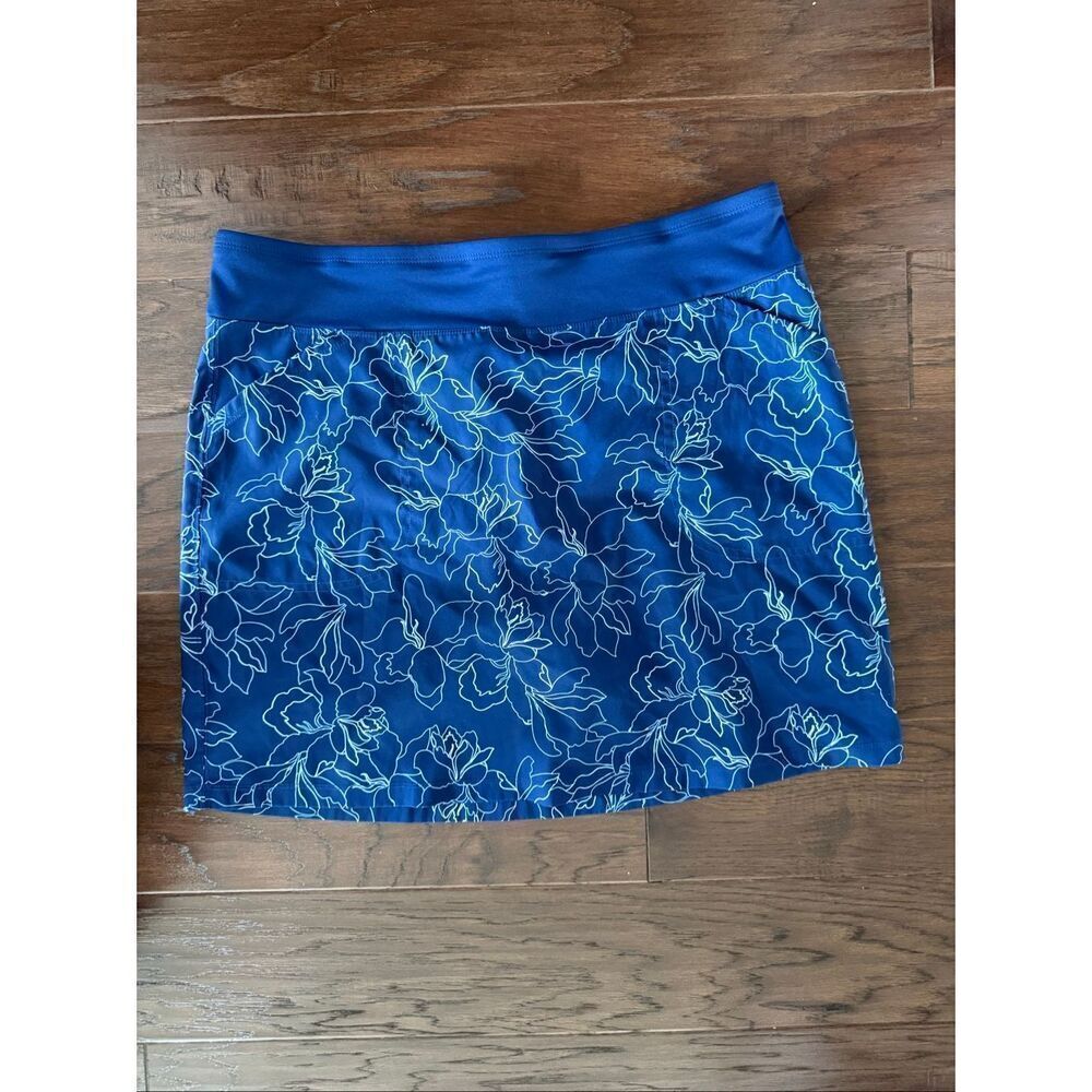 Cypress Club Navy Floral Golf Athletic Skort Large